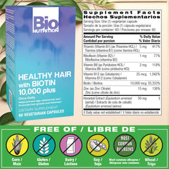 Bio Nutrition Biotin Vegi-Capsules close-up showing plant-based capsules