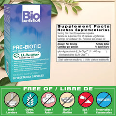 Bio Nutrition Life Oligo XOS label close-up highlighting plant-based prebiotic fiber.