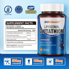 BIO POTENTIA glutathione capsule closeup highlighting easy daily use