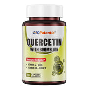 BIO POTENTIA Quercetin with Bromelain capsules close-up highlighting immune support potential