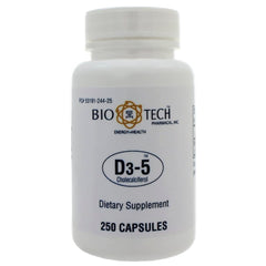 Bio-Tech D3-5 5000 IU capsules for easy daily dosing.