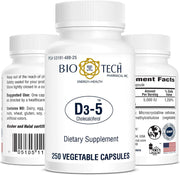 Bio-Tech Pharmacal Vitamin D3 bottle, ideal for daily bone and immune support.