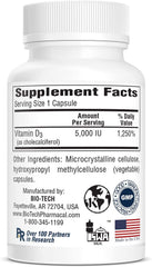 Bio-Tech Pharmacal Vitamin D3 capsules ready for daily consumption.