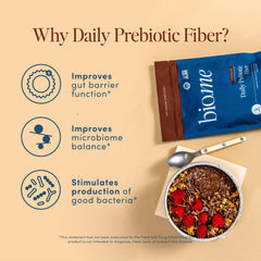 Dissolving Bio.me fiber powder in water shows smooth texture and easy mixing