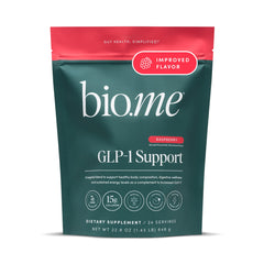 Bio.me GLP-1 Support bottle showcases branding for daily use