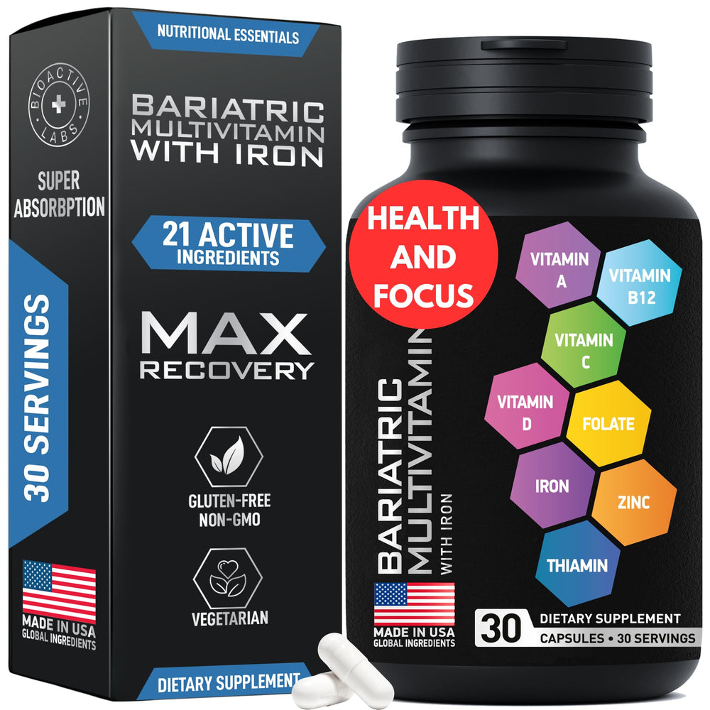 BIOACTIVE LABS bariatric multivitamin bottle front view for easy daily supplementation