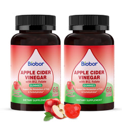Biobor Apple Cider Vinegar Gummies bottle showcases daily health support and convenient ACV intake.