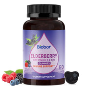 Biobor gomitas de sauco negro en bote frente para apoyo diario