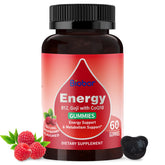 Biobor Raspberry Energy Gummies in bottle offer a natural energy lift for busy days.