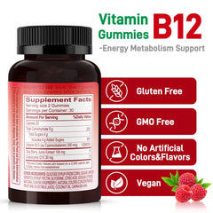 Biobor raspberry gummies close-up highlighting tasty GMO-free energy boost