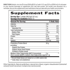 Biochem vanilla shake showing smooth texture ideal for shakes and smoothies.