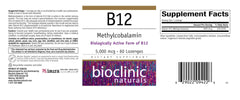 Close-up of Bioclinic Naturals B12 lozenge dissolving for fast absorption