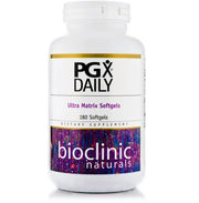 Bioclinic Naturals PGX Daily Ultra Matrix Softgels bottle front, a convenient daily supplement.