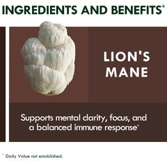 Biodepot Super Mega Mushroom Gummies label highlighting vegan and gluten-free quality