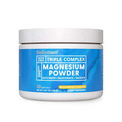 BioEmblem triple magnesium bottle ready for nightly routine