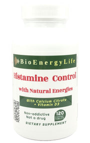 BioEnergyLife Histamine Control bottle front view, non-drowsy daily support at a glance.
