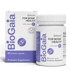 BioGaia Osfortis bottle cap for a daily bone health-focused probiotic routine