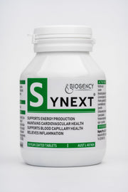 Biogency Synext NAD+ tablets bottle front view highlights daily energy support