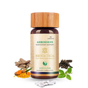 Biogetica Aerosolve bottle front showing herbal respiratory support formula.