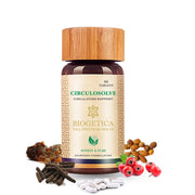 Biogetica Circulosolve bottle label close-up for natural circulation support.