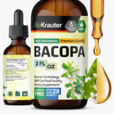 BIO KRAUTER Bacopa liquid bottle for daily brain support and easy dosing.