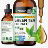 BIO KRAUTER Green Tea Extract bottle shown for daily wellness with pure ingredients