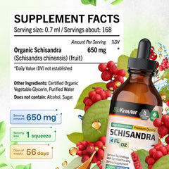 BIO KRAUTER Schisandra drops in water, smooth administration.
