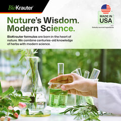 BIO KRAUTER Schisandra label closeup, transparent vegan formula.