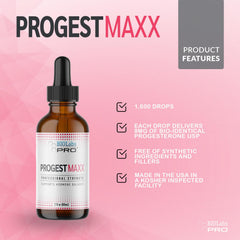 BIOLABS PRO Progest MAXX oil cap closeup emphasizing secure seal