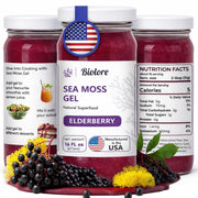 Biolore Wildcrafted Sea Moss Gel Elderberry jar ready for daily use