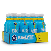 BIOLYTE Lemon Lime bottle ready for refreshing on the go.