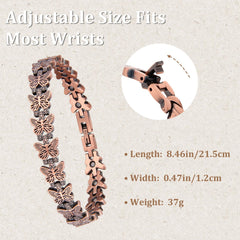 BioMag copper bracelet size tool in use demonstrates easy adjustable fit