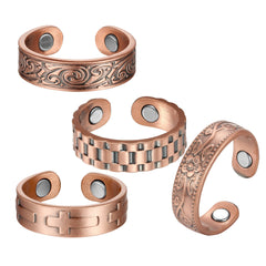 BioMag magnetic ring front view highlights pure copper design for daily comfort.