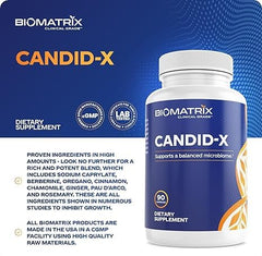 BioMatrix Candid-X capsules ready for daily digestive routine
