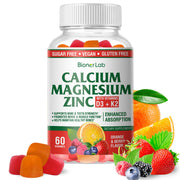 BionerLab calcium magnesium zinc gummies bottle front for daily nutrient support