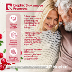 Biophix D-Mannose label highlights USDA Organic claim and plant-based ingredients