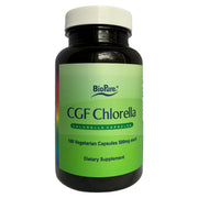 BioPure Chlorella Growth Factor capsules bottle shot showing daily detox support.