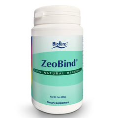 BioPure ZeoBind powder in a jar for natural cleansing and gentle detox routine