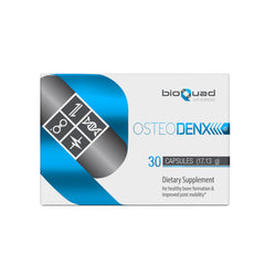 bioQuad OSTEODENX bottle on table for daily joint support