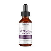 BIORAY Artemisia & Clove bottle pour shows a soothing herbal tincture for daily support