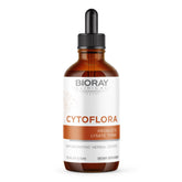 BIORAY CytoFlora bottle label shows the professional probiotic tincture for immunity support