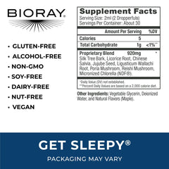 BIORAY Daily Get Sleepy pour demonstrating easy nightly use for sleep support