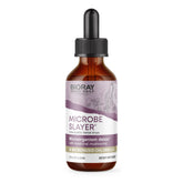 BIORAY Daily Microbe Slayer bottle with label, supports digestive balance.