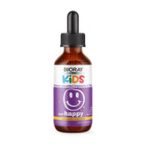 BIORAY Kids NDF Happy peach bottle label — toxin-binding formula for gentle support