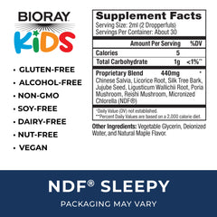 BIORAY Kids NDF Sleepy maple dropper ready for easy nightly dosing.