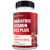 BioSchwartz Bariatric B12 Plus bottle front highlighting cherry strawberry flavor for daily energy