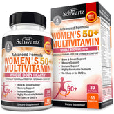 BioSchwartz Daily Multivitamin for Women 50+ bottle highlights immune support potential.