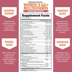 BioSchwartz Daily Multivitamin 50+ label closeup emphasizes bone health nutrients.