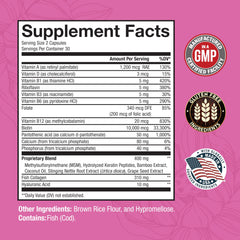 BioSchwartz hyaluronic-acid-collagen capsules on display suggest skin hydration benefits