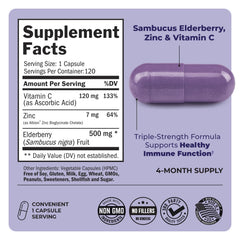 BioSchwartz immune-support bottle showing USA-made and third-party tested badge
